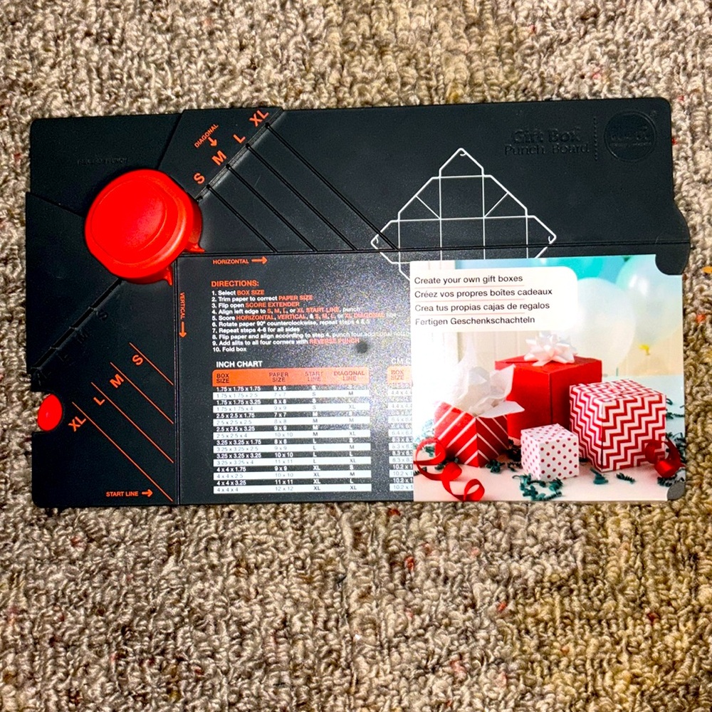 Gift box punch plate.